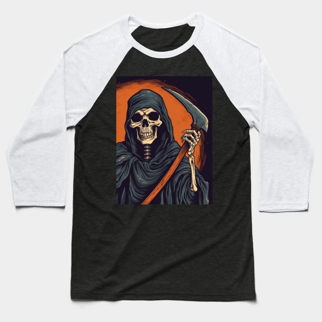 Grim reaper holding a scythe Baseball T-Shirt by Arondight Studios